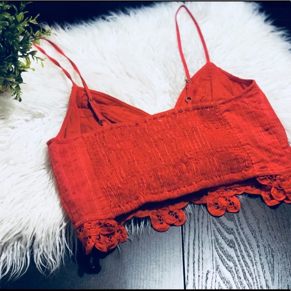 FREE PEOPLE LACE CROP TOP - Picture 2 of 3